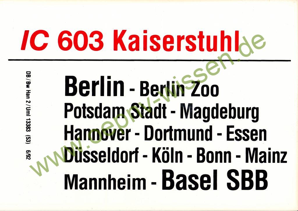 IC 603 Kaiserstuhl Berlin